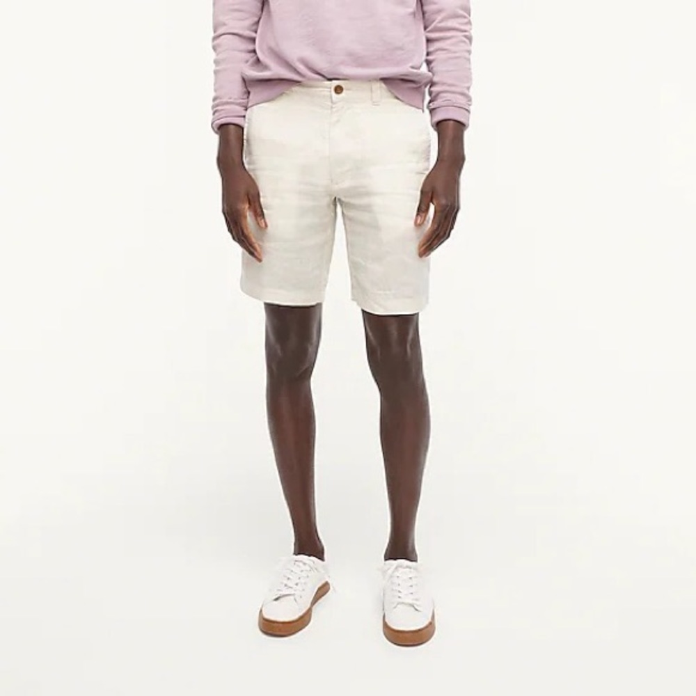 J. Crew Baird McNutt Linen Stanton Short 9” inseam 32” waist Mineral Grey